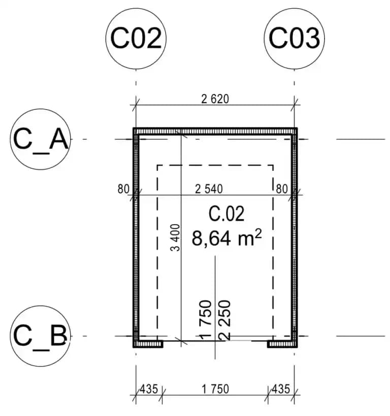 Blueprint of size 8